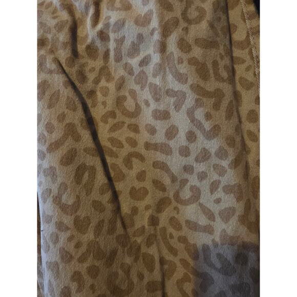 Charles And A Half Joggers M Mens Tan Animal Print Elastic Waist Pull On Tie - Picture 3 of 5